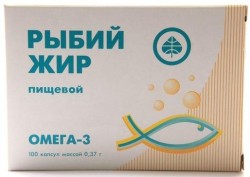 Рыбий жир Планета Здоровья пищевой омега-3 100 шт. капс. 0.37 г