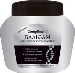 Бальзам для волос Compliment Кератиновое восстановление для окрашенных и поврежденных волос 500 мл