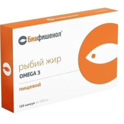 Рыбий жир Биафишенол пищевой 120 шт. капс. 0.35 г